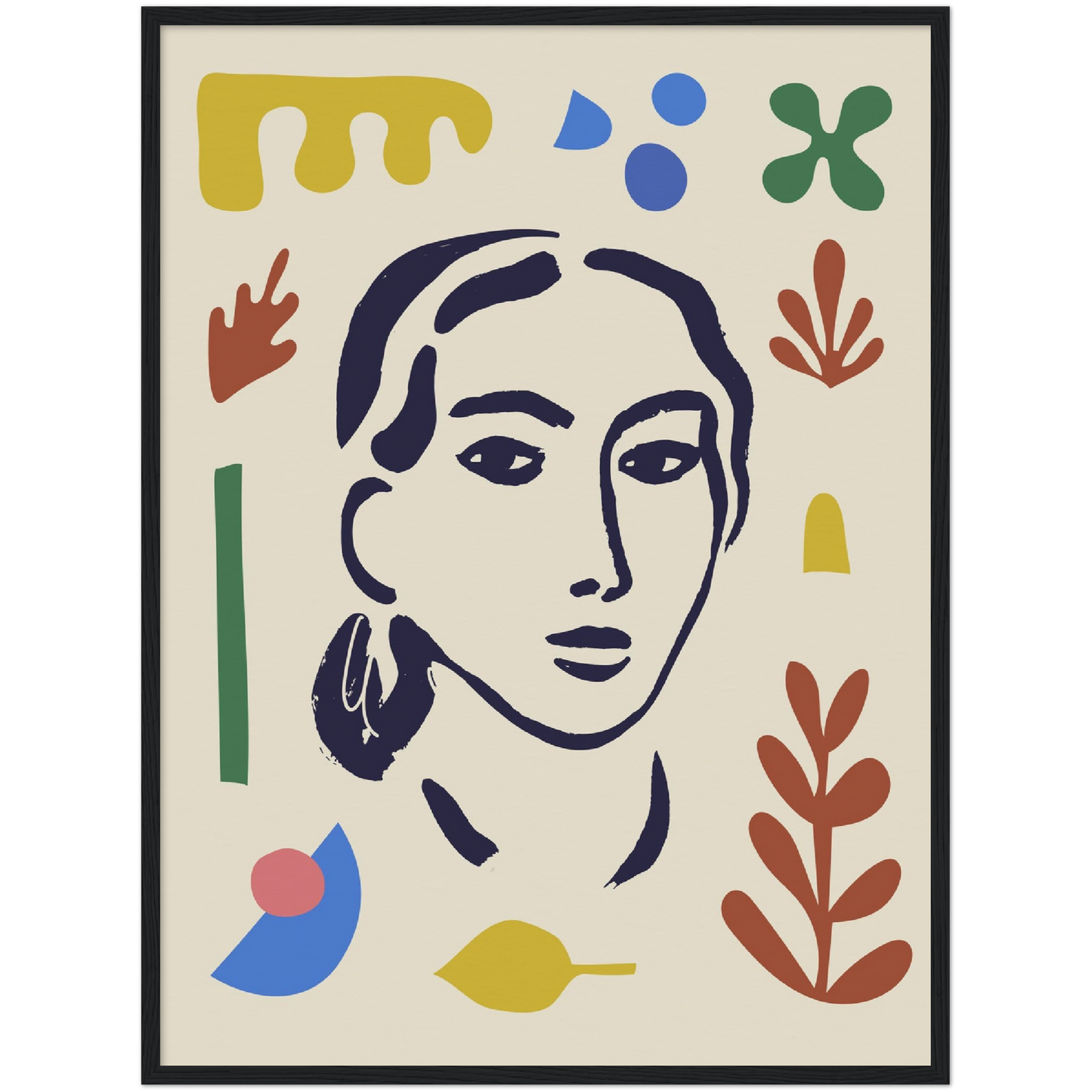 "Isn't she lovely" a Matisse-style print in a ready-to-hang frame