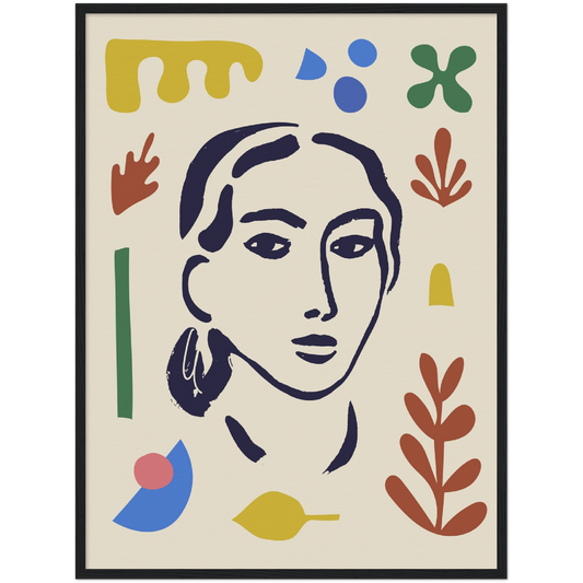 "Isn't she lovely" a Matisse-style print in a ready-to-hang frame